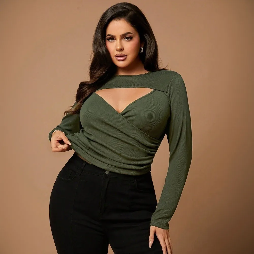 Women's Fashion New Slim Fit Versatile Top - Army Green