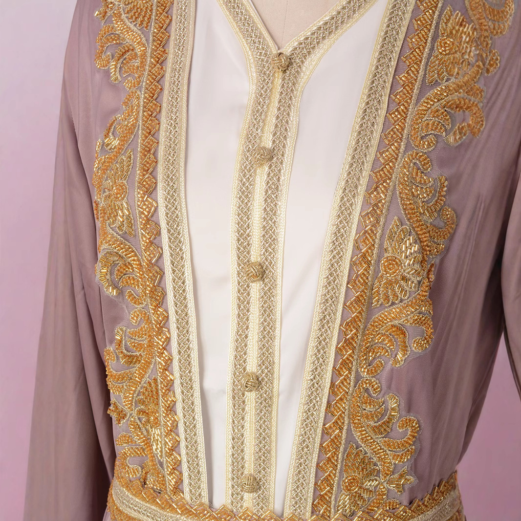 Muslim Women's Wear Beaded Two-piece Set Dress