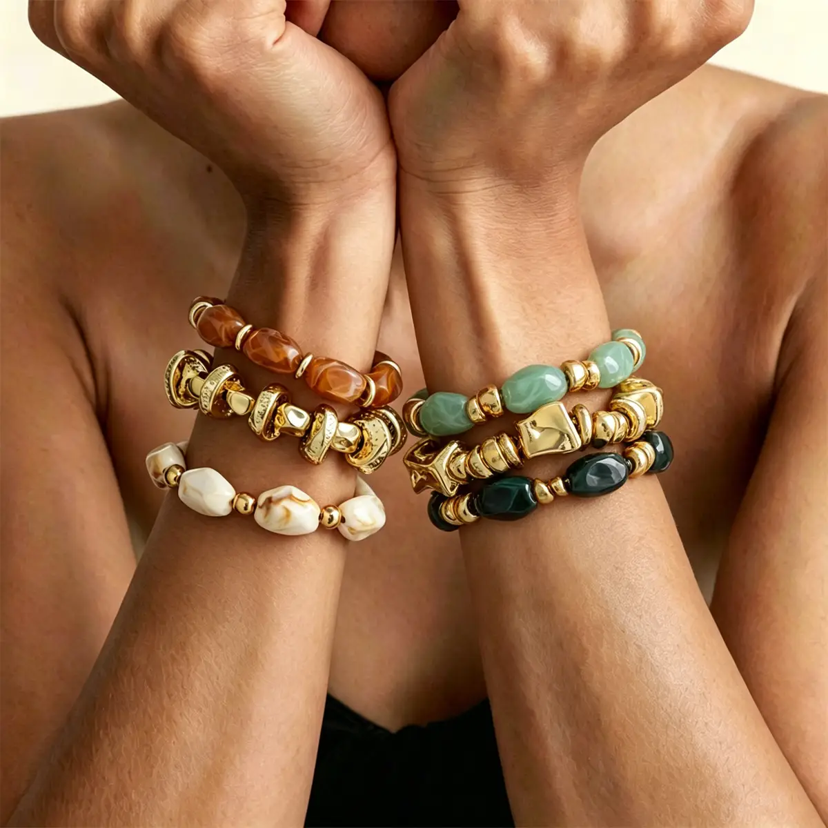 Fashionable Stretch Bracelet Set For Women