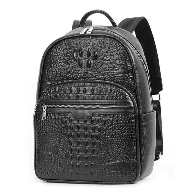 Backpack Fashion Travel Men's Leather Backpack Black - Shop at LoveMi