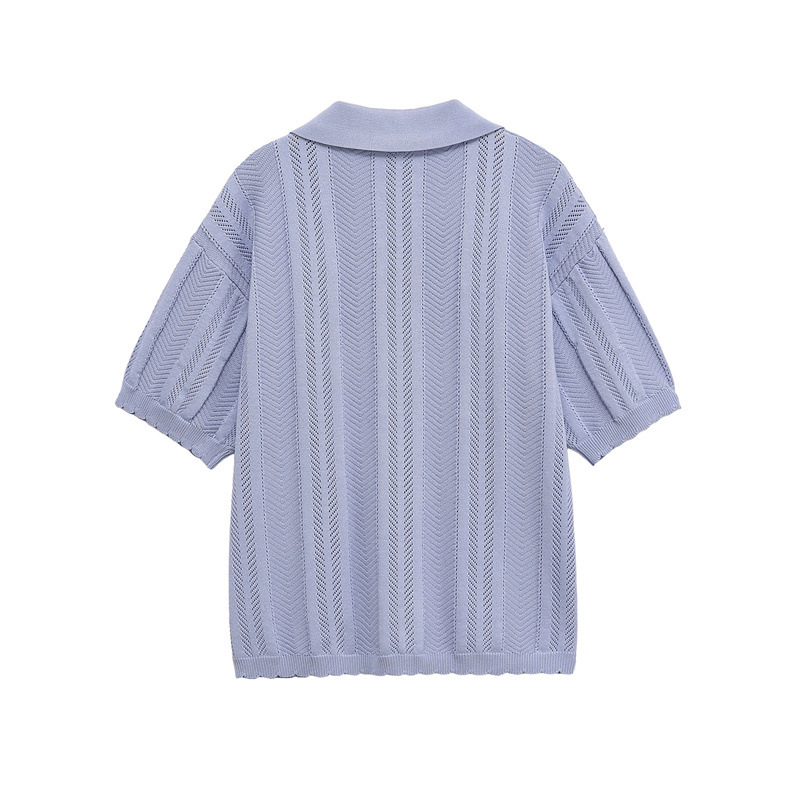 Polo Shirt Top Hollow Out Suit Trousers Comfort And Casual