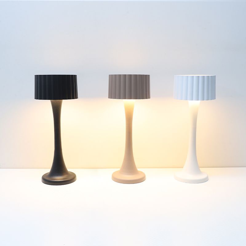 LED Rechargeable Desk Lamp Bedroom Touch-control Eye-care Retro Style