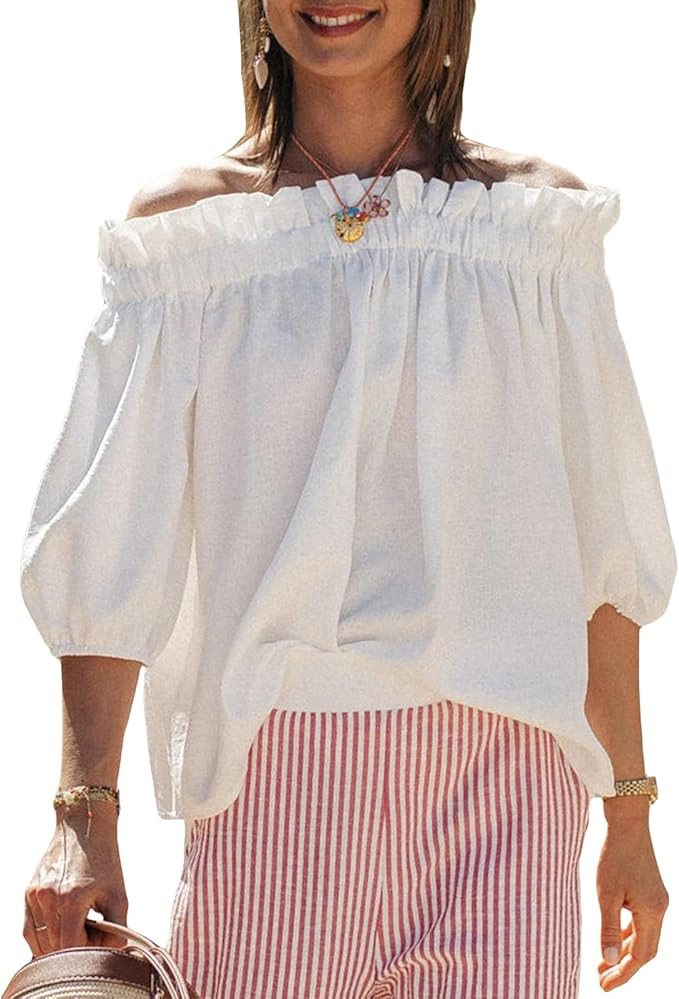 Women's Puff Sleeve Loose Elegant Casual Top