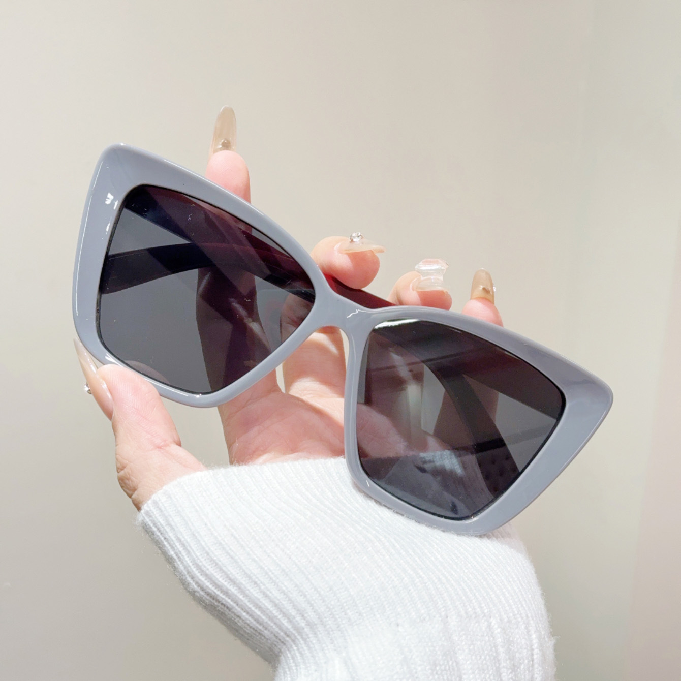 Versatile Slimming High-grade Sunglasses Large Frame Plain Glasses - Image 15