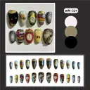 Maximalist Fake Almond Nails A Niche Y2K-inspired Art-forward Subculture Trend 24 Pieces Per Set view 5