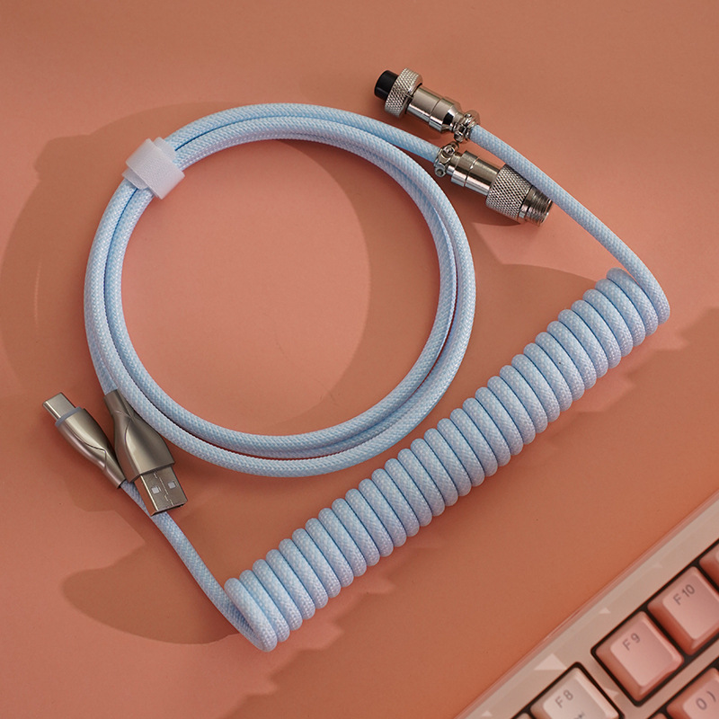 Aviation Connector Cable, Type-C Braided 8K Data Cable