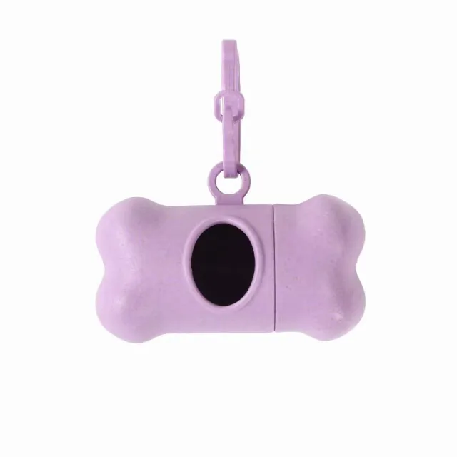 Pet Garbage Bag Wheat Straw Dispenser Bone Type Pooper Scooper Purple - Shop at LoveMi