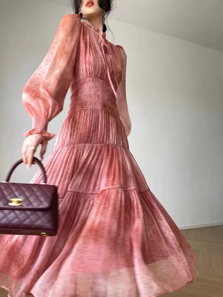 French Gentle High Sense Dignified Goddess Tea Dress