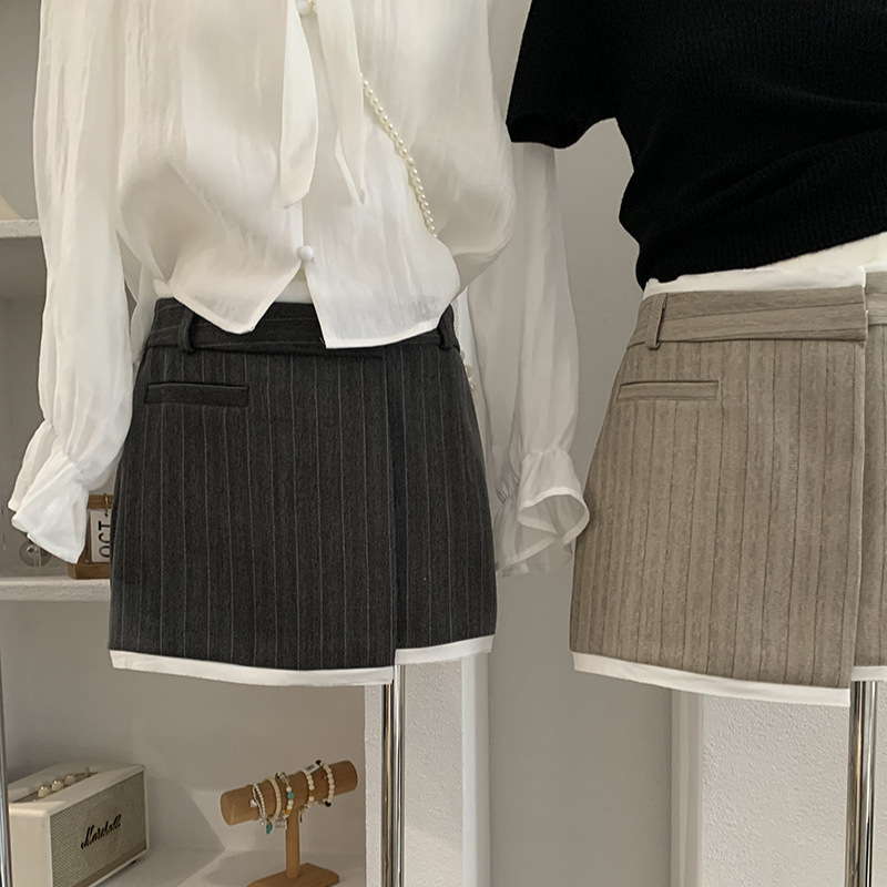 Elegant Striped Skirt For Women