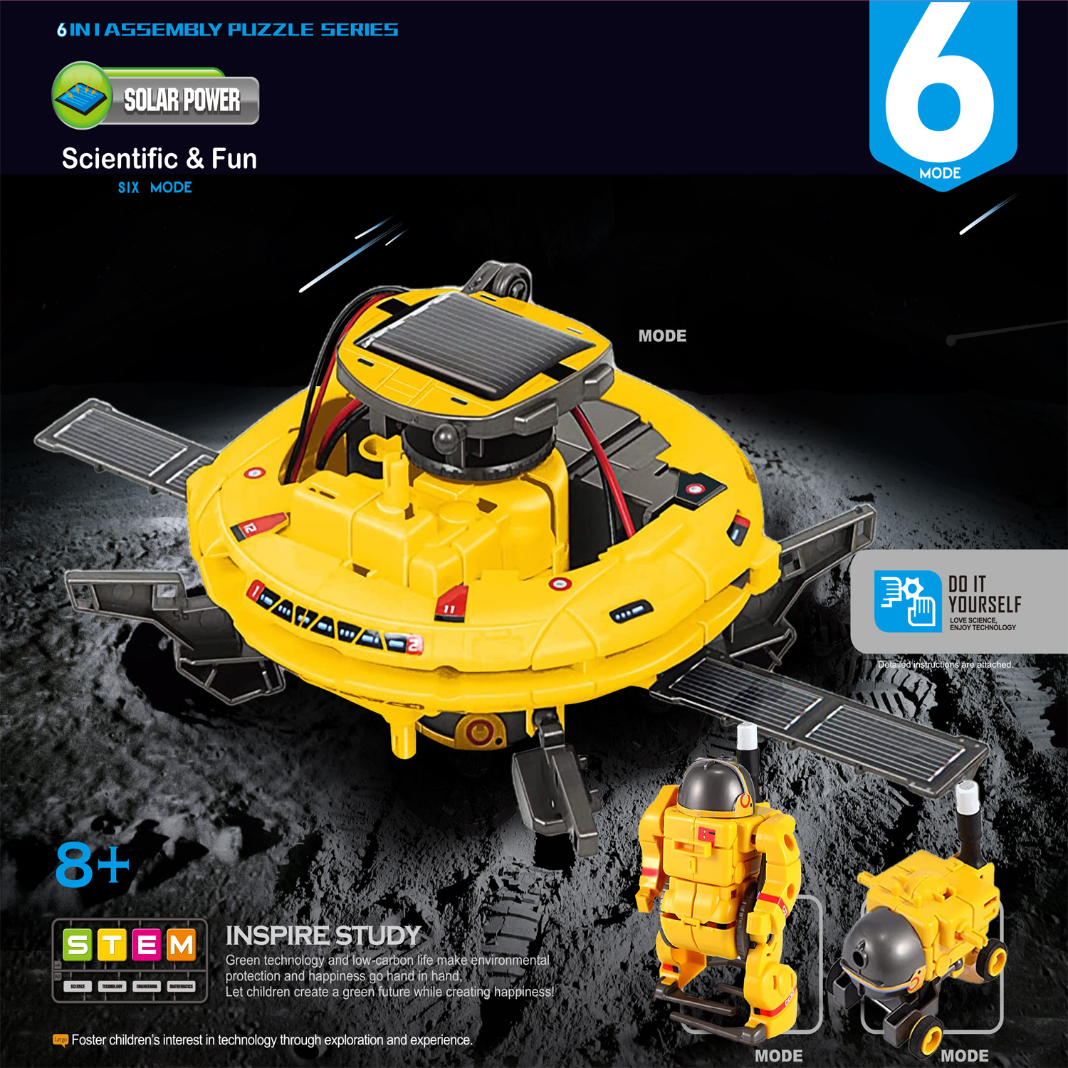 Assembly Toy DIY Space Solar-Powered Building Block Car — foto 6