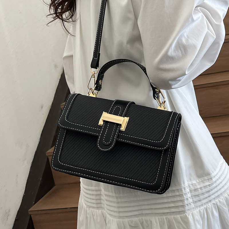 Petit Sac Tote Femme Contraste — Cuir PU à Rabat Urbain 1