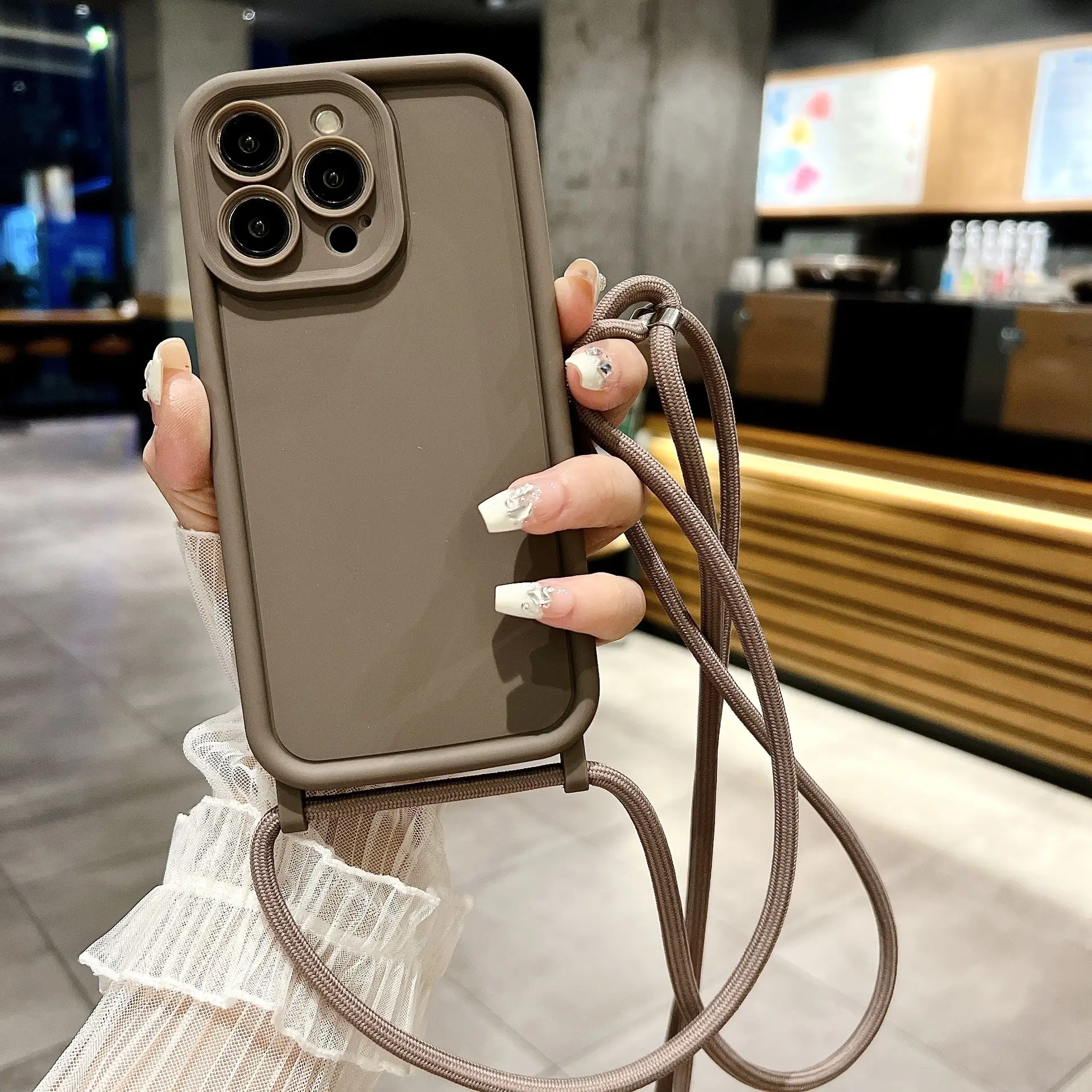 Silicon Carbide Lanyard Phone Case Crossbody Strap