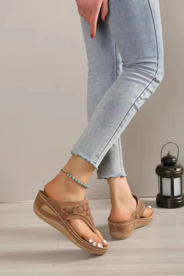 Wedge Sandals Women's Platform Roman Brown - Shop at LoveMi