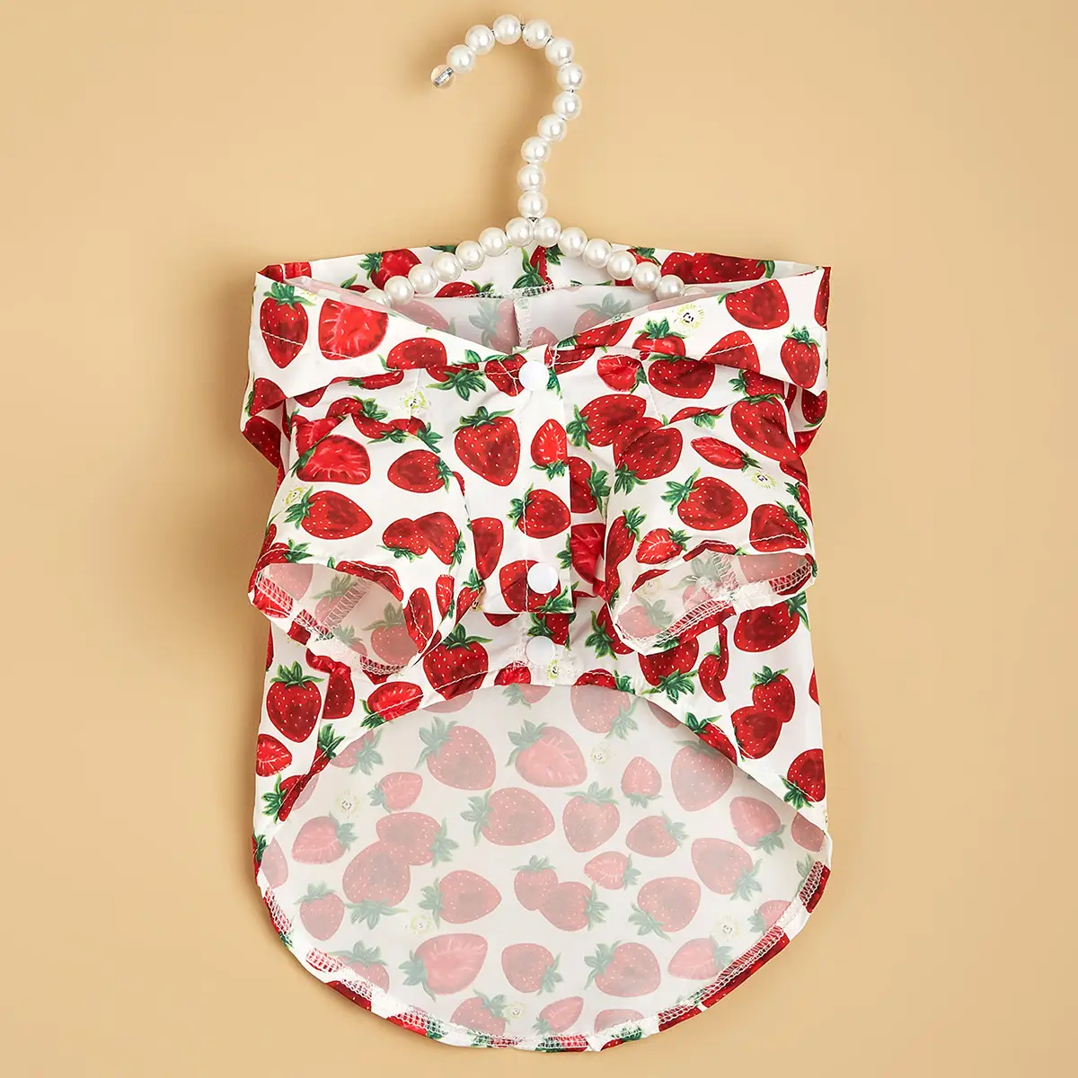 Strawberry Pattern Spring And Summer Dog Clothes Waterproof