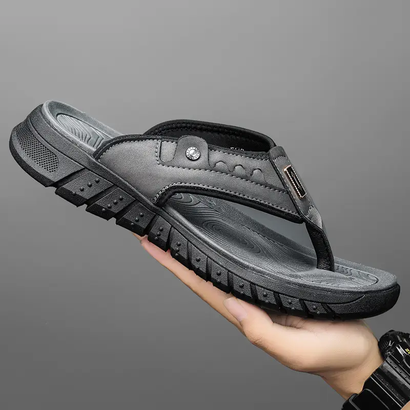 Flip Flops Men's Summer Outdoor Non-slip Wear-resistant Flip-flops Soft Bottom