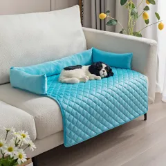 Pet Dog Sofa Bed Dog Beds For Large Dogs Cushion Warm Cat Beds Mat Furniture Protector Dog Sofa - Pet Pad Blue With Pillow - View 1