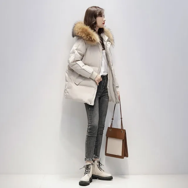 New Personalized Down Cotton padded Jacket For Women Beige - Shop at LoveMi