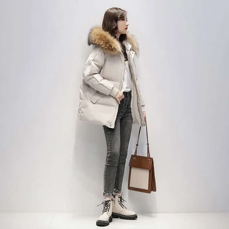 New Personalized Down Cotton-padded Jacket For Women - Beige
