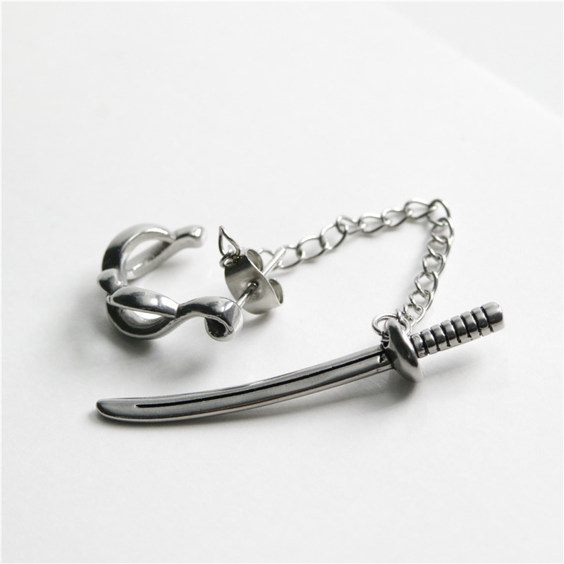 Titanium Steel Fashionable And Distinctive Minimalist Dagger Style Ultra Cool Earrings