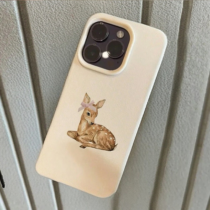 Creative Cartoon Deer Skin Pattern Silicone Phone Case - Image 3
