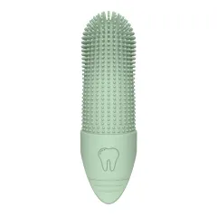 Pet Silicone Finger Toothbrush Oral Cleaning Pet Toothbrush - Finger Toothbrush Green - View 1