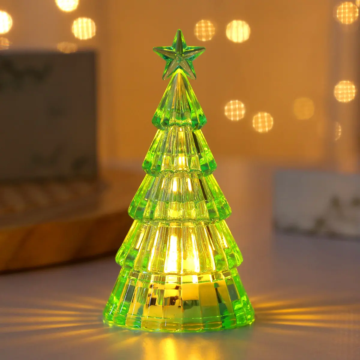 Christmas Decoration Light-emitting Tree Crystal Small Night