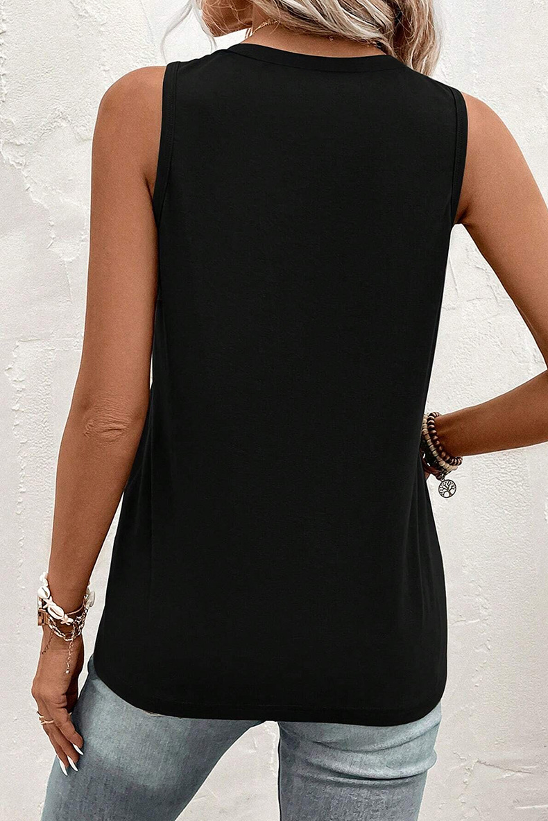 Pure Color All-matching V-neck Vest For Women
