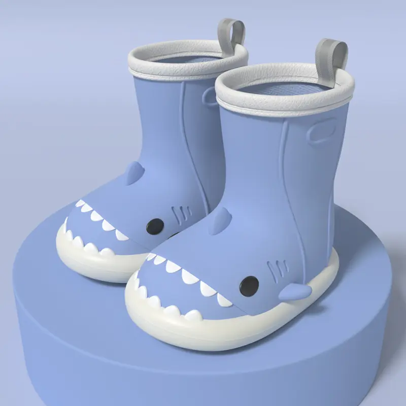 Shark Children's Rain Boots Female Boy Waterproof