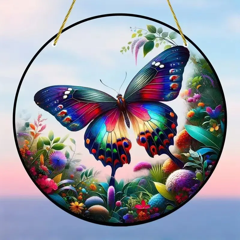 Creative Butterfly Theme Home Wall Decoration Acrylic Hanging Painting – image 2