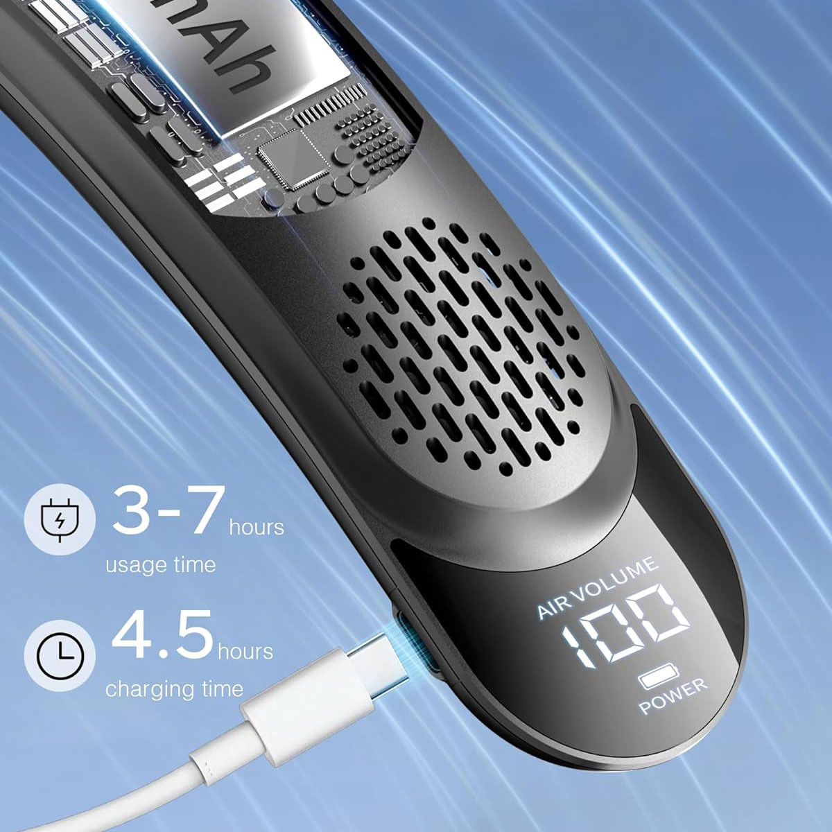 Ventilateur USB sans pales — Batterie 4000 mAh, silencieux 2