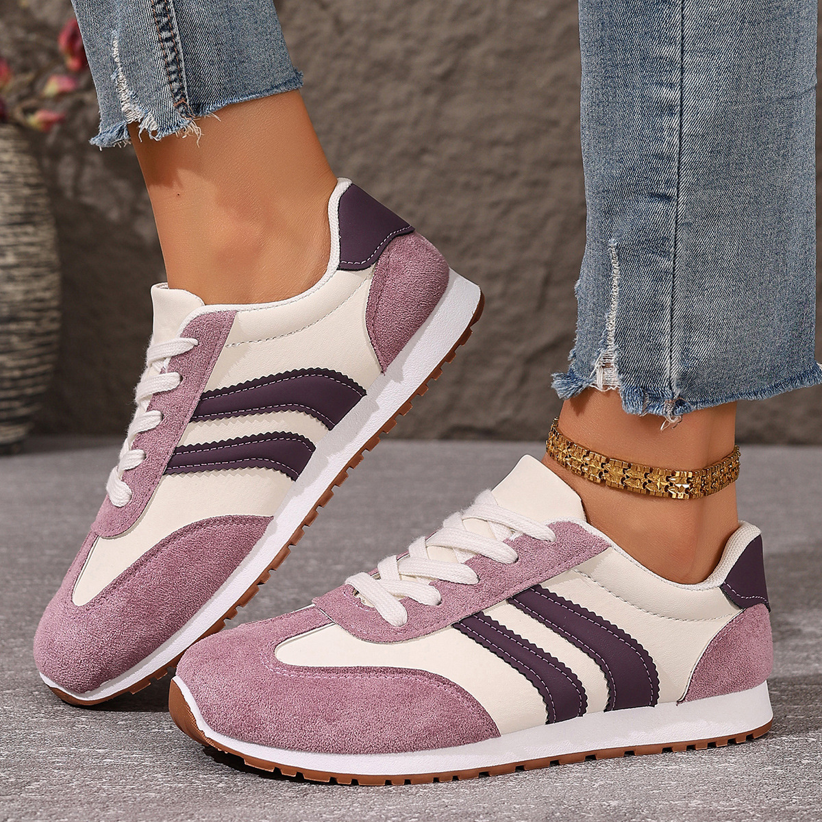 PU Lace-Up Sneakers, picture 5 of 6