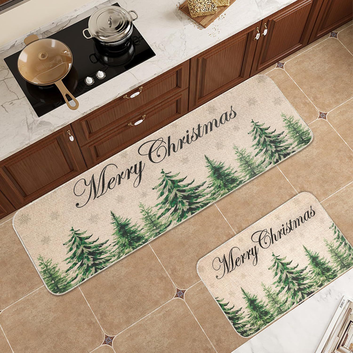 Title 1, Christmas Strip Kitchen Pad Household Wear-resi...