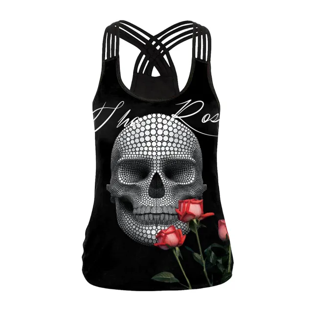 Women's Mechanical Skull Digital Printing Vest Wb104 045 - Shop at LoveMi