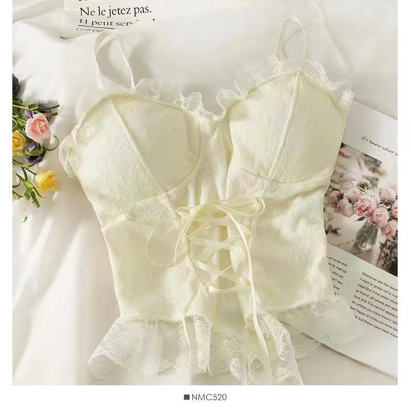 French Sexy Lace Strap Small Sling Vest