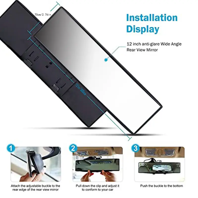 Clip-on Anti-Glare Rearview Mirror For Cars