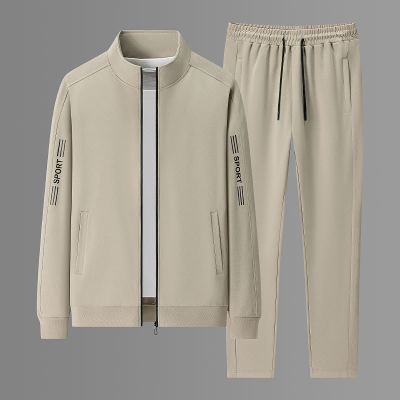 $17.61 Men's Thick Track Pants Long-sleeved Casual Suit Business Youth Autumn And Winter