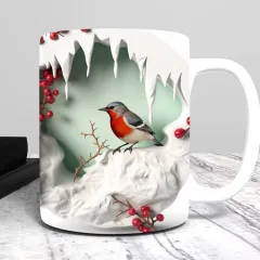American Cardinals Holly Bird Ceramic Coffee Mug - Bird29 - View 1