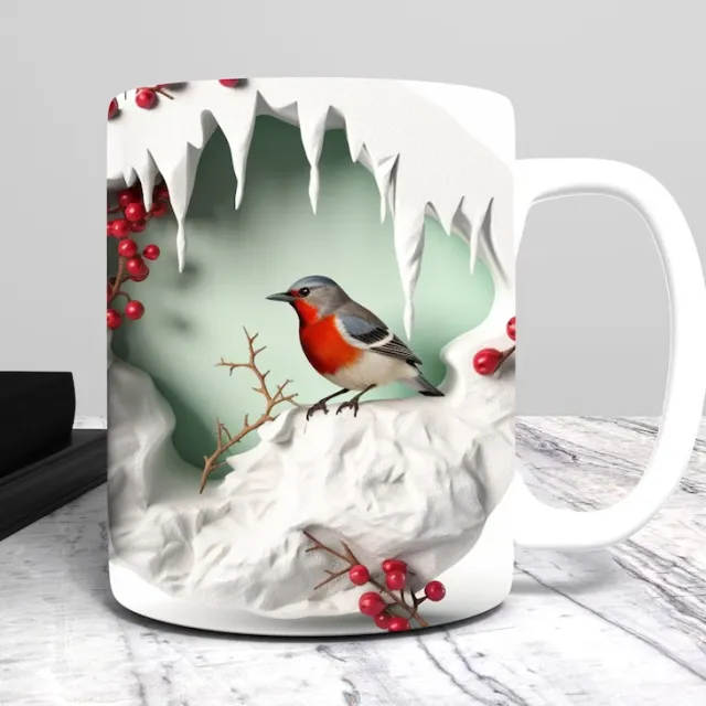 American Cardinals Holly Bird Ceramic Coffee Mug Bird29 - Shop at LoveMi