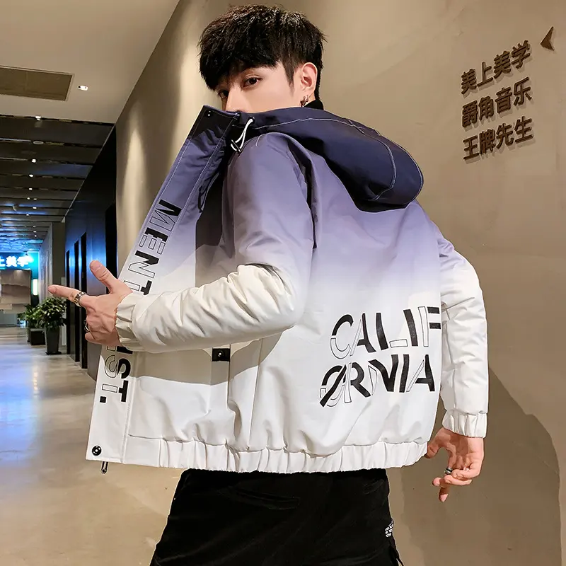 Thin Gradient Coat for Men Fashion Clothes