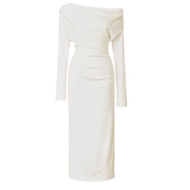 One-Shoulder Long-Sleeve Sheath Dress
