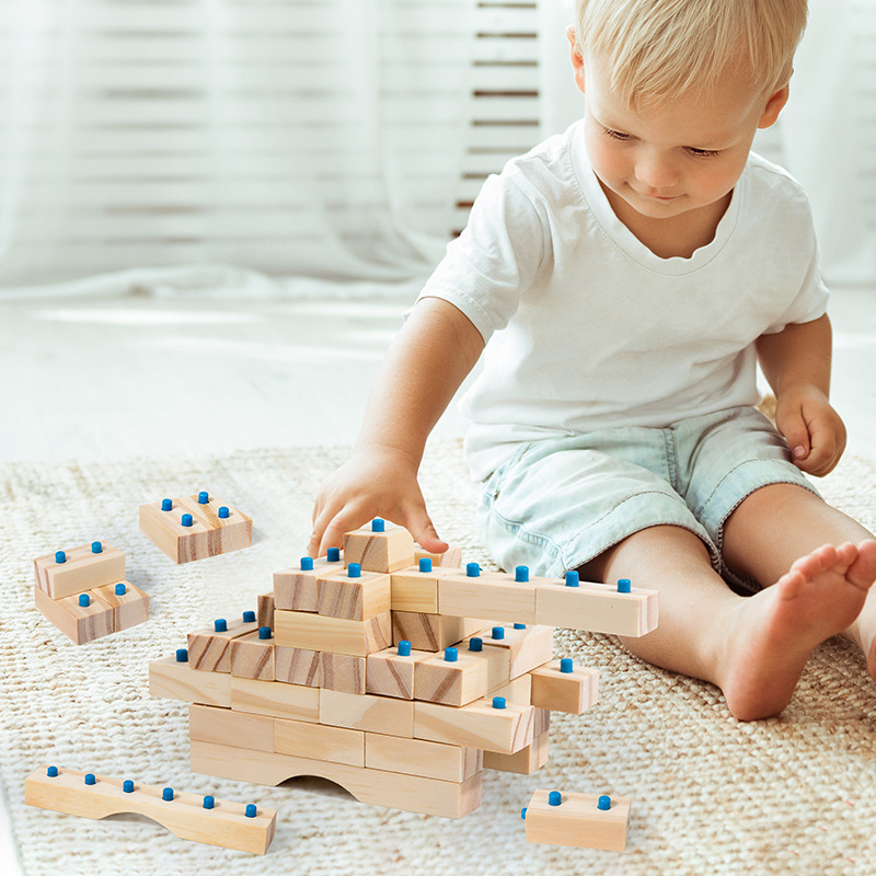 Wooden DIY Building Block Toys For Preschoolers