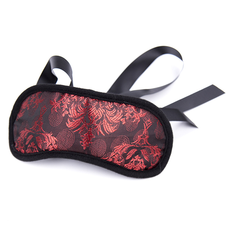 Red Jacquard Eye Mask Stage Prop
