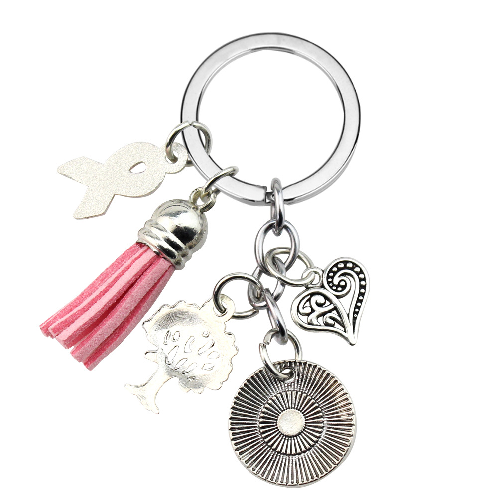 Ribbon Tassel Never Give Up Love Tree Keychain - Image 11