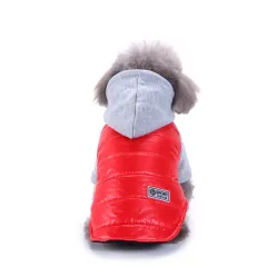 Dog Winter Clothing Coat Reflective Cotton - Dz174 Red - View 1