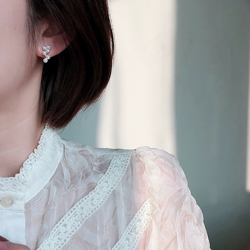 Fashion Pearl Petite Earrings Mosquito Coil