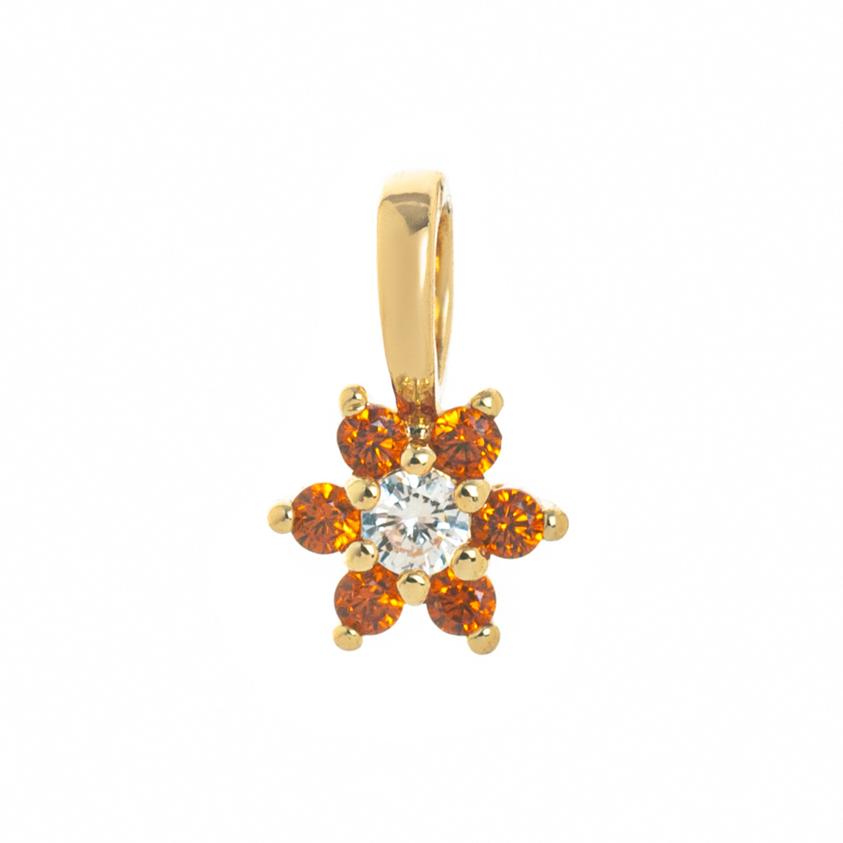 Geometric Twelve Birthstone Color Pendant