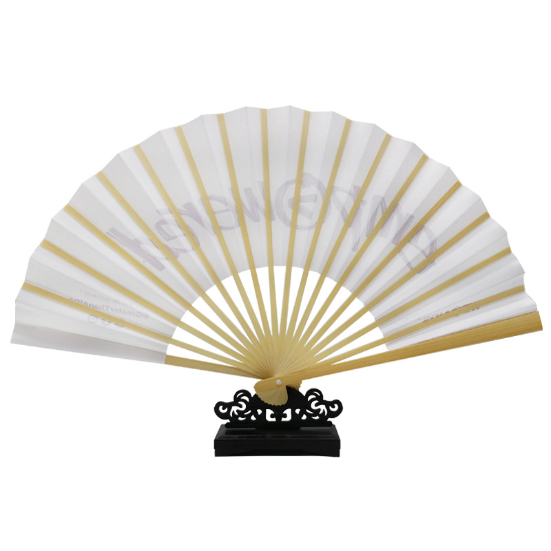 Fan Manufacturer Produces Single-sided Paper Advertising Blank Folding Fans
