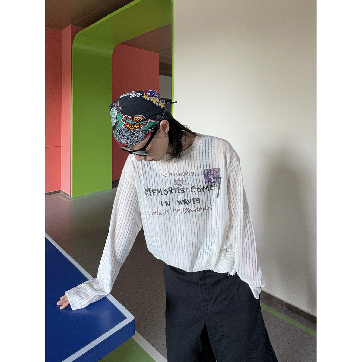 American Retro Loose Mesh T-shirt For Women