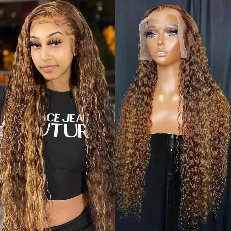 P427 13x6 Water Wave Lace Front Human