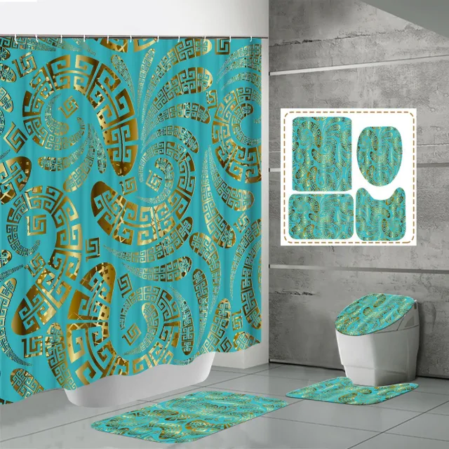 3D Digital Printing Punch free Polyester Shower Curtain T9 - Shop at LoveMi